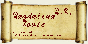 Magdalena Ković vizit kartica